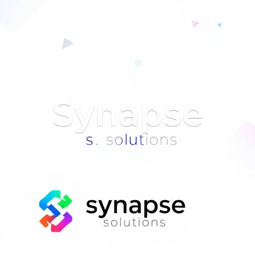 Branding and logo design for 'Synapse Solutions', a tech startup, featuring a modern, geometric logo and a vibrant color palette.