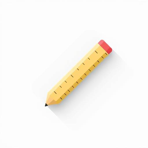 Graphic design icon representing a pencil and a ruler.