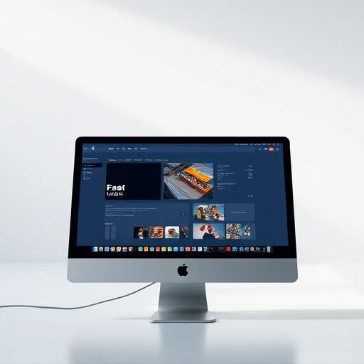 Web design icon: a computer screen showcasing design elements, representing modern website creation.