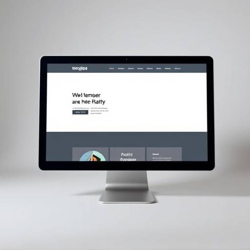 Web design icon showing a computer screen with design elements.